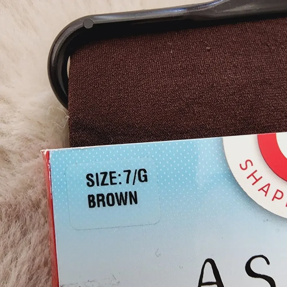 Spanx Red Hot Opaque Shaping Tights High-Waist Brown Plus Size 7/G NWT